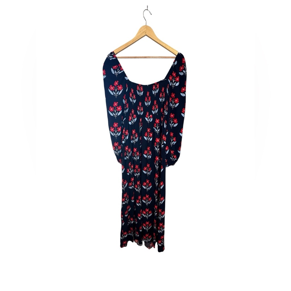 Boden Navy Floral Maxi Dress with Red Tulip Print - Picture 7 of 9
